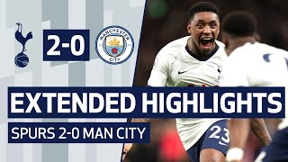 EXTENDED HIGHLIGHTS  SPURS 20 MAN CITY  Bergwijn amp Son goals beat City [upl. by Plato]