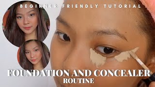 Beginners Flawless Foundation and Concealer Tutorial  Philippines  Dylene Fajardo [upl. by Lrad335]