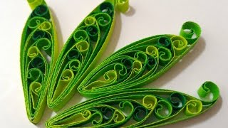 Twisted quilling leaf tutorial [upl. by Ysabel]