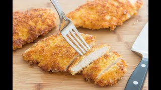 Crispy Parmesan Crusted Chicken Recipe  Quick Weeknight Dinner [upl. by Yralam630]