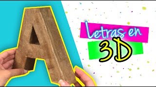 COMO HACER LETRAS EN 3D [upl. by Ehsrop194]