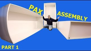 IKEA PAX Wardrobe Assembly PART 1 [upl. by Moyna]