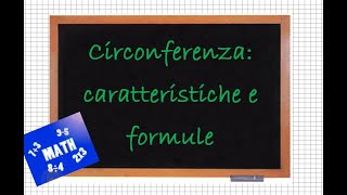 Circonferenza Caratteristiche e Formule [upl. by Winou]