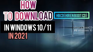 How to download HBCDHirens bootCD in windows 1011 make USB bootable PEx64iso [upl. by Hardunn771]