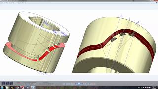 Straight Groove on Cylindrical Surface  SolidWorks Tutorial [upl. by Assirrec435]