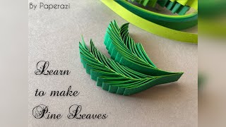 Quilled Pine Leaves  Tutorial [upl. by Hammer]