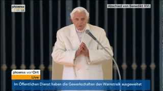 Letzte Generalaudienz von Papst Benedikt XVI  VOR ORT vom 27022013 [upl. by Sancho]