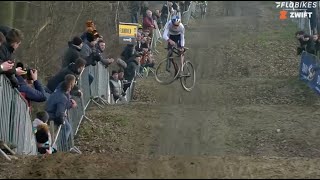 Mathieu van der Poel vs Tom Pidcock Cyclocross Skills Competition [upl. by Geordie532]