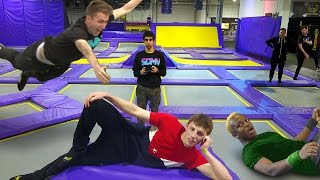 SIDEMEN TRAMPOLINE CHALLENGES Injury Warning [upl. by Lzeil469]