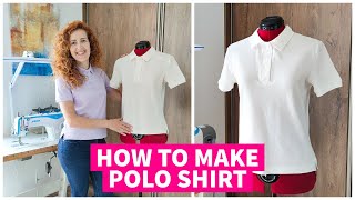 How to sew Polo Shirt full sewing class [upl. by Tloh599]