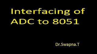 ADC Interfacing with 8051 microcontroller [upl. by Esilehs995]