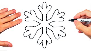 Cómo dibujar un Copo de Nieve  Dibujo de Copo de Nieve [upl. by Ainival]