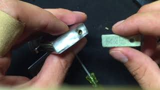 Zippo changing wick and rayon cotton The proper way [upl. by Ddarb]