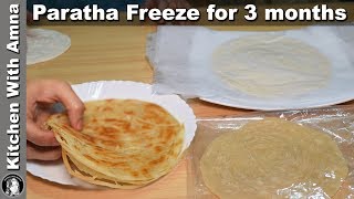 Lachha Dar Paratha Freeze for 3 months  Frozen Paratha Recipe  Kitchen With Amna [upl. by Chandal532]