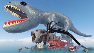 3D Animation Sea Monster Size Comparison  El Gran Majá Vs Sea Eater Vs Behemoth [upl. by Iphigeniah850]