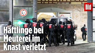 Gefängnismeuterei Polizei stürmt Knast in Thüringen  JVA Untermaßfeld [upl. by Kaja]