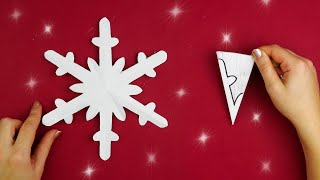 Cómo hacer un copo de nieve de papel en 5 minutos Simple [upl. by Leipzig]