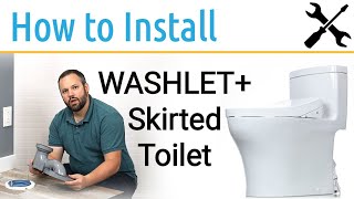 How to Install a TOTO Skirted toilet  TOTO WASHLET [upl. by Tonkin484]