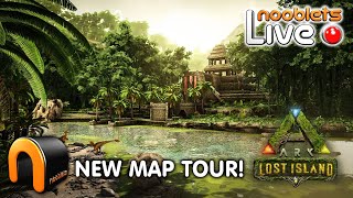 ARK LOST ISLAND Map Tour LIVE All NEW Dino Locations [upl. by Elleiram221]