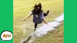 Slip Slide and FAIL 😂  Funniest Fails  AFV 2020 [upl. by Kin]