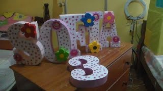 DIY Como hacer letras y numeros 3D [upl. by Namhar678]