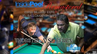 Remastered Efren Reyes and Thorsten Hohmann 2013 Super Billiards Diamond 10 ball [upl. by Oratnek]